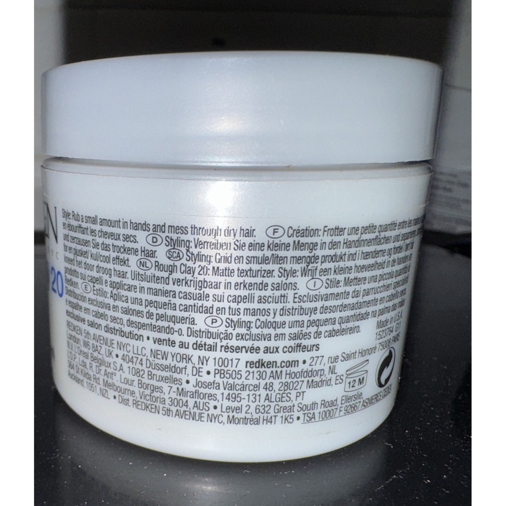 Redken 20 Rough Clay Matte Texturizer 1.7 oz - Picture 2 of 2